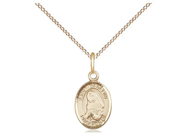 14kt Gold Filled Small St. Madeline Sophie Barat Patron Saint Medal Necklace 1/2 x 1/4 inch with 18 inch chain by Bliss