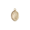 14kt Solid Gold Small Footprints Cross Medal 1/2 x 1/4 inch pendant by Bliss