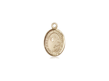 14kt Solid Gold Small Footprints Cross Medal 1/2 x 1/4 inch pendant by Bliss