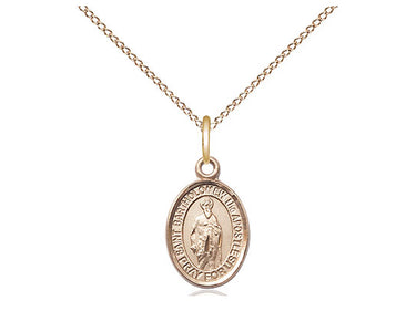 14kt Gold Filled St. Bartholomew the Apostle Patron Saint Medal Necklace 1/2 x 1/4 inch with 18 inch Chain by Bliss