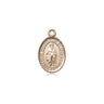 Small 14kt solid gold St. Bartholomew the Apostle patron saint medal pendant, 1/2 inch by 1/4 inch, handmade by Bliss Manufacturing USA