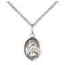 Sterling Silver St. Placidus patron saint medal necklace small size 1/2 x 1/4 with 18 inch chain by Bliss