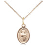 14kt Gold Filled St. Maurus Patron Saint Medal Necklace 1/2 x 1/4 inch on 18 inch chain by Bliss Manufacturing