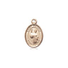 14kt Solid Gold St. Maurus Patron Saint Medal Pendant 1/2 x 1/4 inch by Bliss Manufacturing
