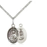 Sterling silver Our Lady of Mount Carmel medal necklace, small 1/2 inch pendant on 18 inch chain, handmade by Bliss