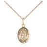 14kt Gold Filled Our Lady of Knock Medal Necklace 1/2 x 1/4 with 18 Inch Chain Handmade by Bliss