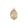 14kt solid gold Our Lady of Knock medal pendant 1/2 x 1/4 inches small size handmade USA by Bliss
