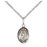 Sterling Silver Our Lady of Knock Medal Necklace 1/2 inch by 1/4 inch with 18 inch chain handcrafted by Bliss Manufacturing