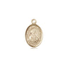 Small 14kt solid gold Our Lady of the Railroad Catholic medal pendant by Bliss Manufacturing