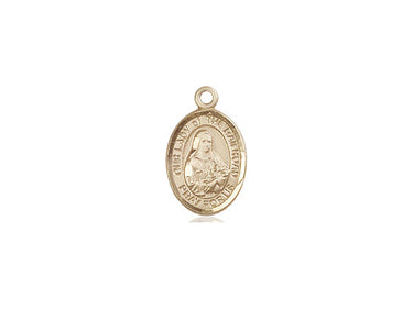 Small 14kt solid gold Our Lady of the Railroad Catholic medal pendant by Bliss Manufacturing