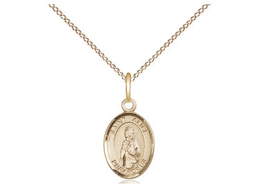 14kt Gold Filled St. Alice Patron Saint Medal Necklace 1/2 x 1/4 inch on 18 inch chain by Bliss