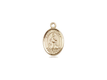 14kt solid gold Small St. Rachel patron saint medal pendant 1/2 x 1/4 inch by Bliss Manufacturing