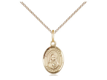 14kt gold filled Small St. Rebecca patron saint medal necklace 1/2 x 1/4 inch with 18 inch chain by Bliss