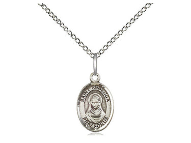 Small Sterling Silver St. Rebecca Patron Saint Medal Necklace 1/2 x 1/4 inch with 18 inch Chain by Bliss