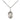 Small Sterling Silver St. Victoria Catholic patron saint medal necklace with 18 inch curb chain, handmade in USA by Bliss Manufacturing