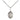 Sterling silver St. Aaron patron saint medal necklace, small 1/2 x 1/4 inch pendant on 18 inch chain, handcrafted by Bliss Manufacturing USA