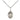 Sterling silver St. Austin Augustine patron saint medal necklace, small 1/2 x 1/4 inch pendant on 18 inch chain, handcrafted by Bliss Manufacturing USA