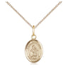 14kt Gold Filled St. Christian Demosthenes small patron saint medal necklace with 18 inch chain by Bliss Manufacturing