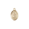 14kt Solid Gold St. Christian Demosthenes small patron saint medal pendant handcrafted by Bliss Manufacturing