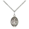 Sterling Silver St. Isaiah Medal Necklace 1/2 x 1/4 inch on 18 inch Chain by Bliss