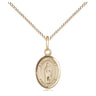 Small 14kt Gold Filled St. Samuel Patron Saint Medal Necklace with 18 inch chain by Bliss Manufacturing