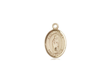14kt Solid Gold St. Samuel Patron Saint Medal Pendant 1/2 x 1/4 inch by Bliss Manufacturing