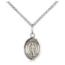 Sterling Silver St. Samuel Patron Saint Medal Necklace 1/2x1/4 on 18 inch Chain by Bliss Manufacturing