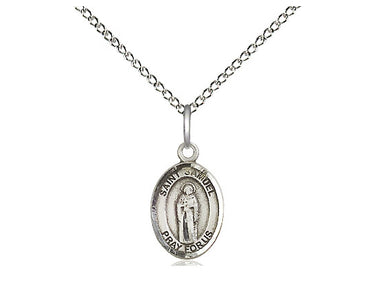 Sterling Silver St. Samuel Patron Saint Medal Necklace 1/2x1/4 on 18 inch Chain by Bliss Manufacturing