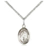 Sterling silver St. Hildegard Von Bingen patron saint medal necklace with 18 inch chain by Bliss Manufacturing