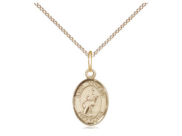 Small 14kt Gold Filled St. Tarcisius Patron Saint Medal Necklace 1/2x1/4 inch on 18 inch Chain by Bliss