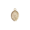 Small 14kt solid gold St. Bernard of Montjoux patron saint medal pendant 1/2 x 1/4 inch by Bliss