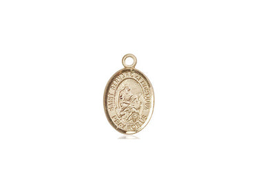 Small 14kt solid gold St. Bernard of Montjoux patron saint medal pendant 1/2 x 1/4 inch by Bliss