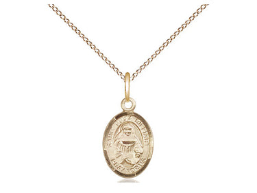 Gold Filled St. Julia Billiart Medal Necklace 18 Inch Chain Small USA Made by Bliss