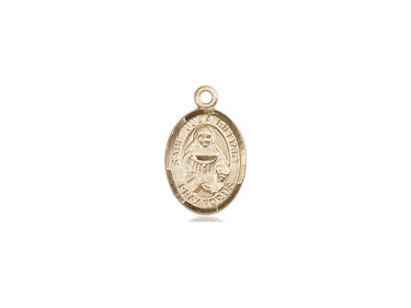 14kt Solid Gold St. Julia Billiart Medal Pendant 1/2 x 1/4 inch by Bliss Manufacturing