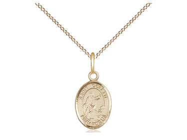 14kt Gold Filled St. Colette small patron saint medal necklace with 18 inch chain by Bliss Manufacturing