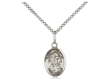 Sterling Silver St. Colette Patron Saint Medal Necklace 1/2 x 1/4 inch with 18 inch Chain by Bliss
