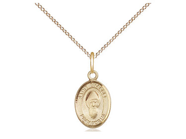 14kt Gold Filled St. Sharbel Patron Saint Medal Necklace 1/2x1/4 on 18 inch Chain by Bliss Manufacturing