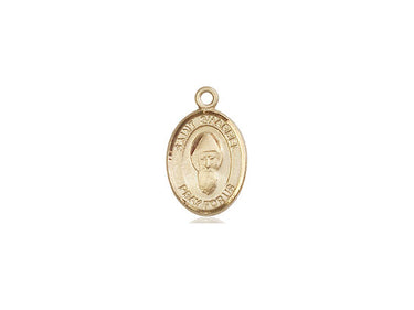 14kt Solid Gold St. Sharbel Small Patron Saint Medal Pendant 1/2 x 1/4 inch by Bliss