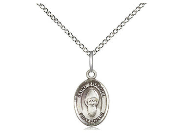 Sterling Silver St. Sharbel Patron Saint Medal Necklace 1/2x1/4 on 18 inch Chain by Bliss Manufacturing