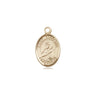 14kt Solid Gold St. Perpetua Patron Saint Medal Pendant Small 1/2 x 1/4 inch Bliss USA