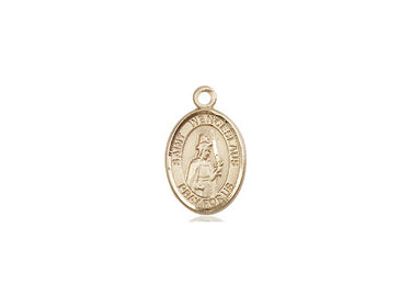 14kt Solid Gold St. Wenceslaus Small Catholic Medal Pendant 1/2 x 1/4 inch by Bliss Manufacturing