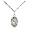 Sterling Silver St. Wenceslaus Small Catholic Medal Necklace 1/2 x 1/4 inch on 18 inch Chain by Bliss