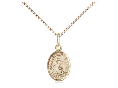 14kt Gold Filled Small St. James the Lesser Patron Saint Medal Necklace 1/2 x 1/4 inch with 18 inch Chain by Bliss