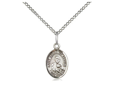 Sterling silver St. James the Lesser patron saint medal necklace with 18 inch curb chain, handcrafted by Bliss