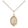 14kt Gold Filled Blessed Pier Giorgio Frassati medal necklace small size 1/2 x 1/4 with 18 inch chain by Bliss