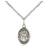 Small Sterling Silver St. Gabriel Possenti Patron Saint Medal Necklace 1/2 x 1/4 Inches on 18 Inch Chain by Bliss
