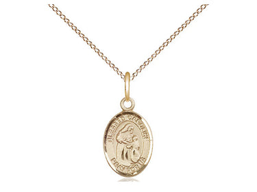 14kt Gold Filled Blessed Caroline Gerhardinger Patron Saint Medal Necklace 1/2 x 1/4 inches with 18 inch chain by Bliss