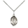 Sterling silver small Blessed Karolina Kozkowna patron saint medal necklace 18 inch chain by Bliss