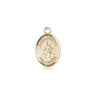 14kt Solid Gold Small St. Angela Merici Patron Saint Medal Pendant 1/2 x 1/4 inches by Bliss Manufacturing