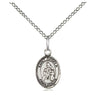 Small Sterling Silver St. Angela Merici Patron Saint Medal Necklace 1/2 x 1/4 with 18 Inch Chain by Bliss